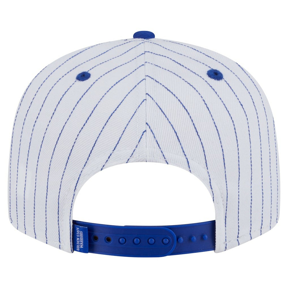 White Golden State Warriors Deceptor Pinstripe 9FIFTY Snapback Hat sale | NBA