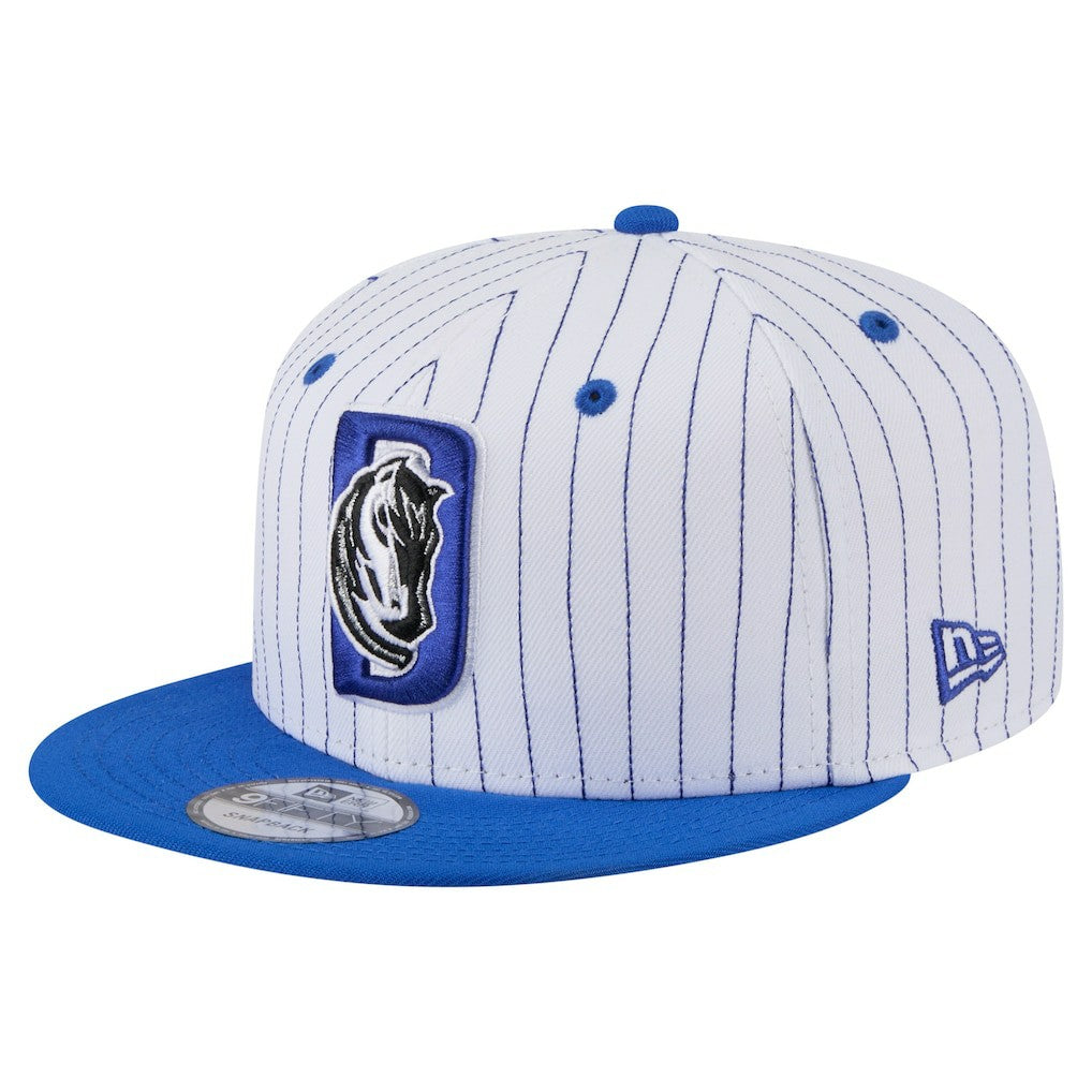 White Dallas Mavericks Deceptor Pinstripe 9FIFTY Snapback Hat sale | NBA