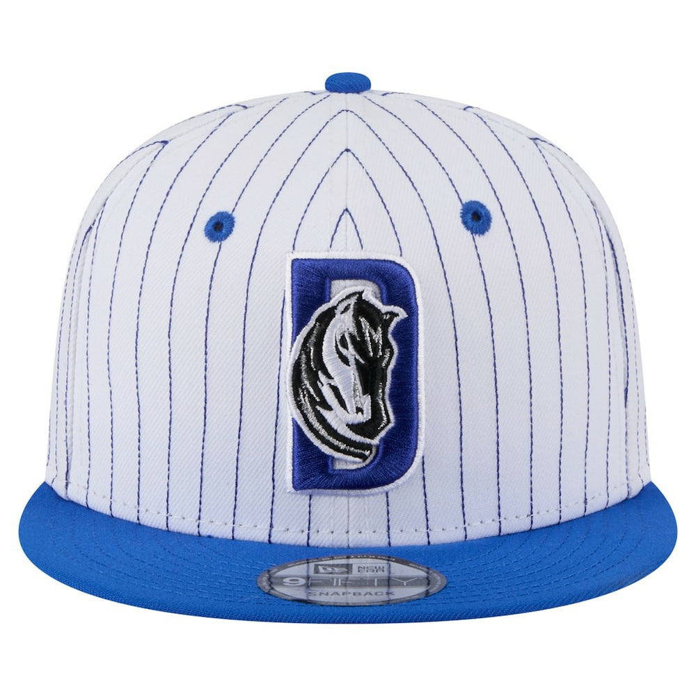 White Dallas Mavericks Deceptor Pinstripe 9FIFTY Snapback Hat sale | NBA