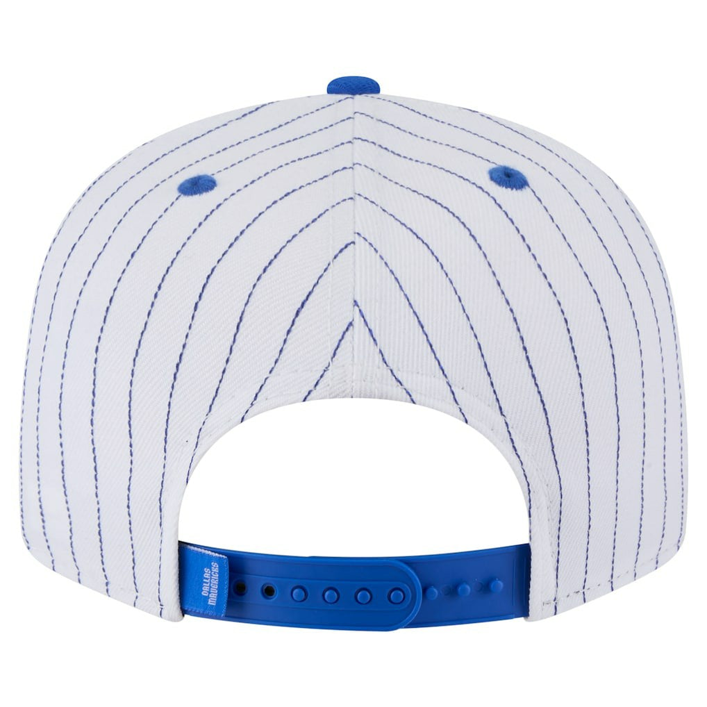 White Dallas Mavericks Deceptor Pinstripe 9FIFTY Snapback Hat sale | NBA