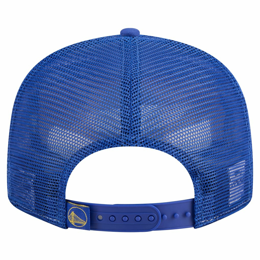 Gold/Royal Golden State Warriors Outdoor Split Panel 9FIFTY Snapback Hat sale | NBA