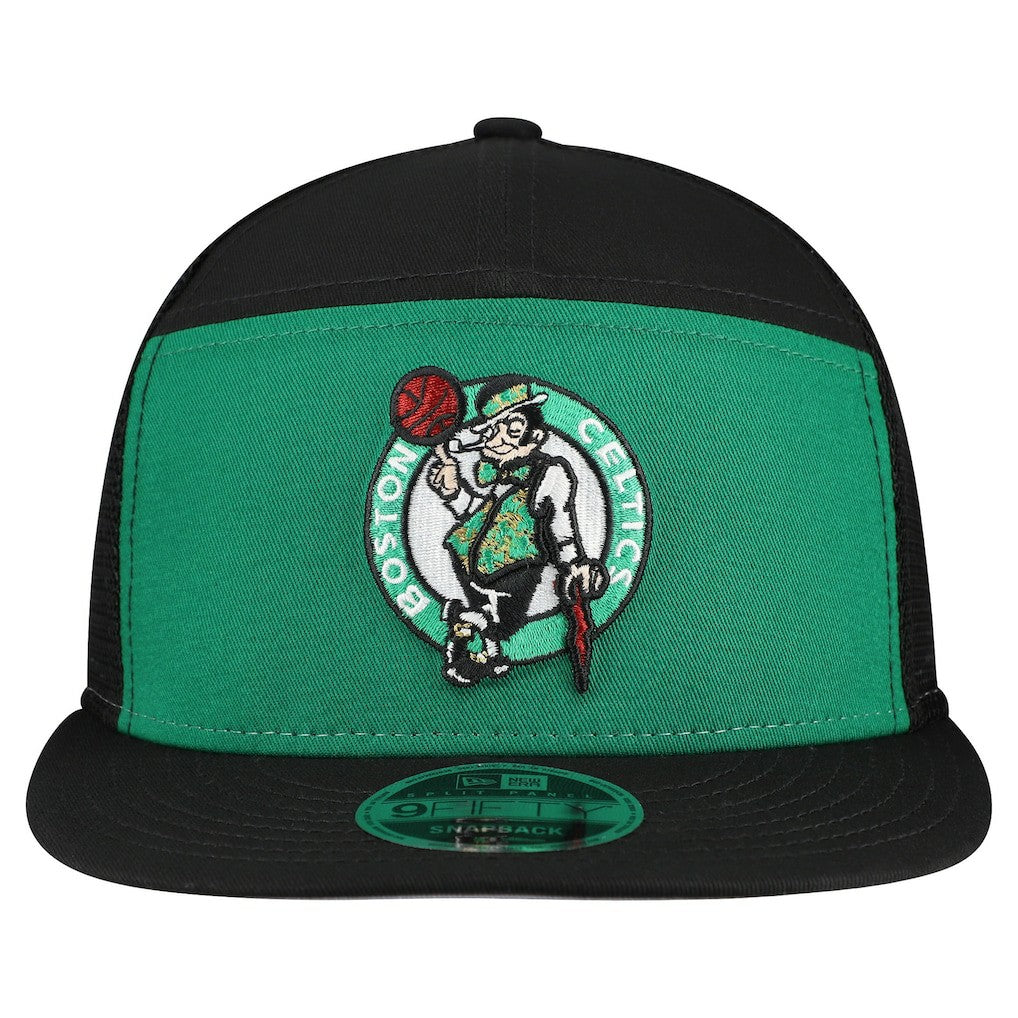 Kelly Green/Black Boston Celtics Outdoor Split Panel 9FIFTY Snapback Hat | NBA