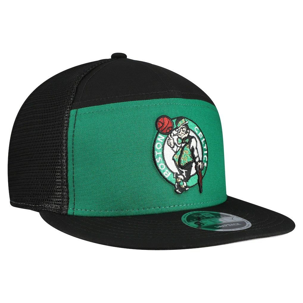 Kelly Green/Black Boston Celtics Outdoor Split Panel 9FIFTY Snapback Hat | NBA