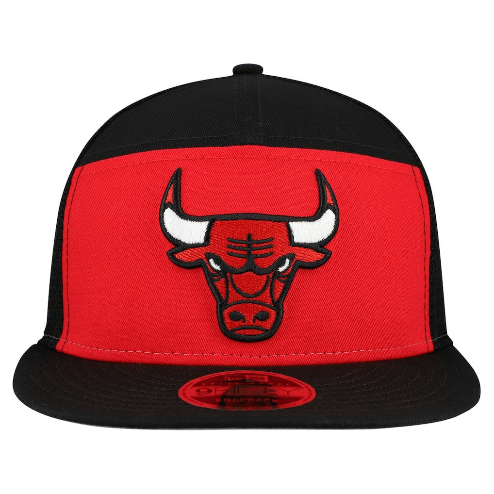 Red/Black Chicago Bulls Outdoor Split Panel 9FIFTY Snapback Hat | NBA