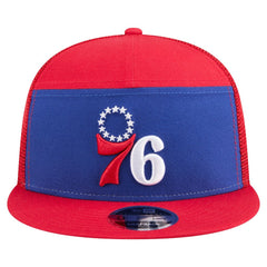 Royal/Red Philadelphia 76ers Outdoor Split Panel 9FIFTY Snapback Hat | NBA