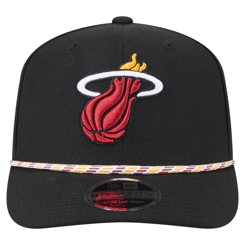 Black Miami Heat Rope 9SEVENTY Adjustable Hat | NBA
