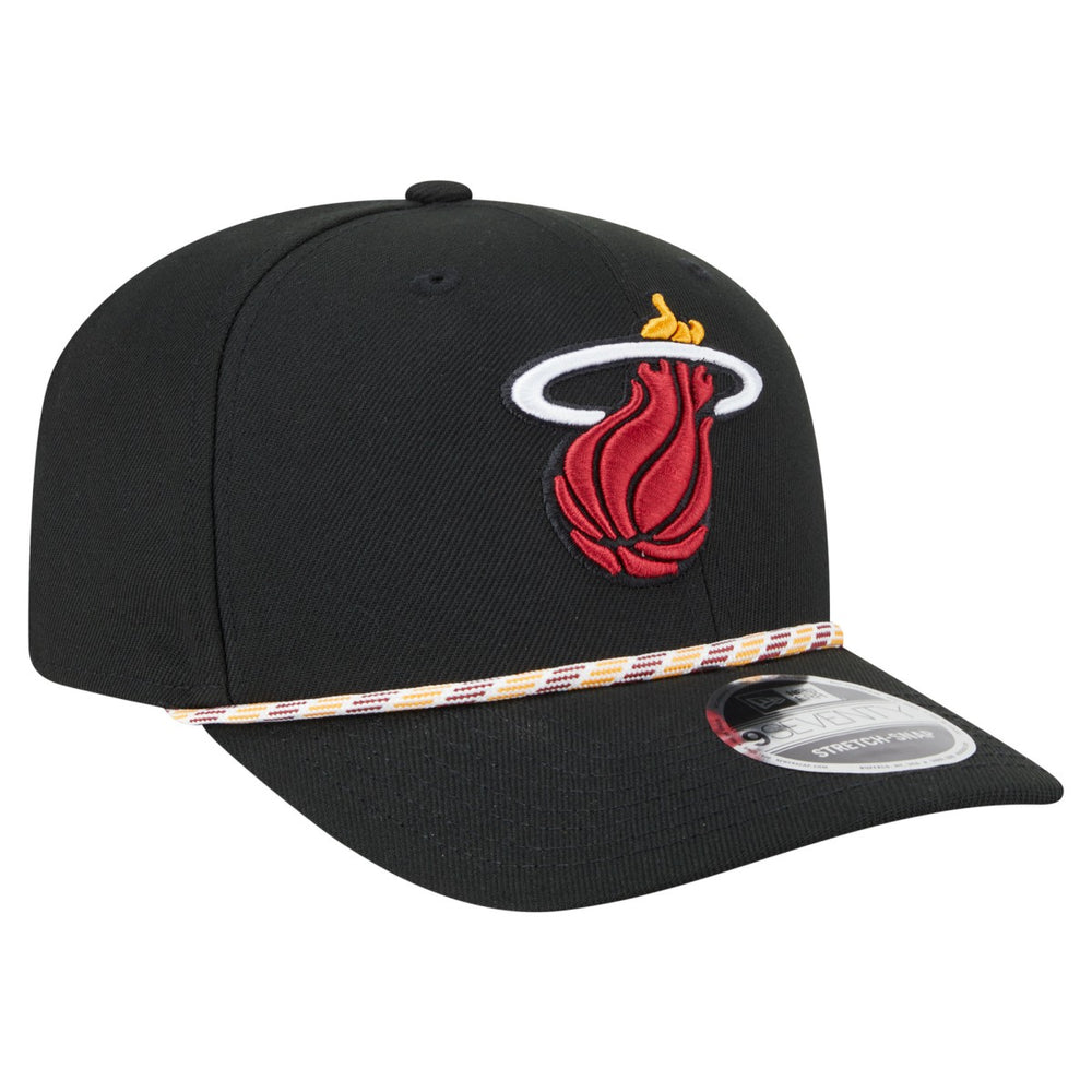 Black Miami Heat Rope 9SEVENTY Adjustable Hat | NBA