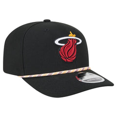 Black Miami Heat Rope 9SEVENTY Adjustable Hat | NBA