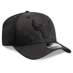 Black Chicago Bulls Quilted 9SEVENTY Trucker Adjustable Hat | NBA