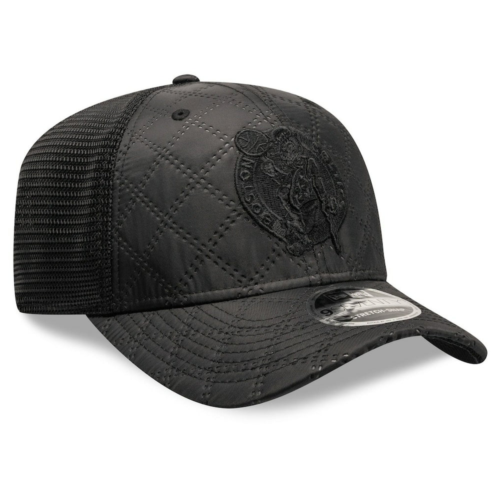 Black Boston Celtics Quilted 9SEVENTY Trucker Adjustable Hat | NBA