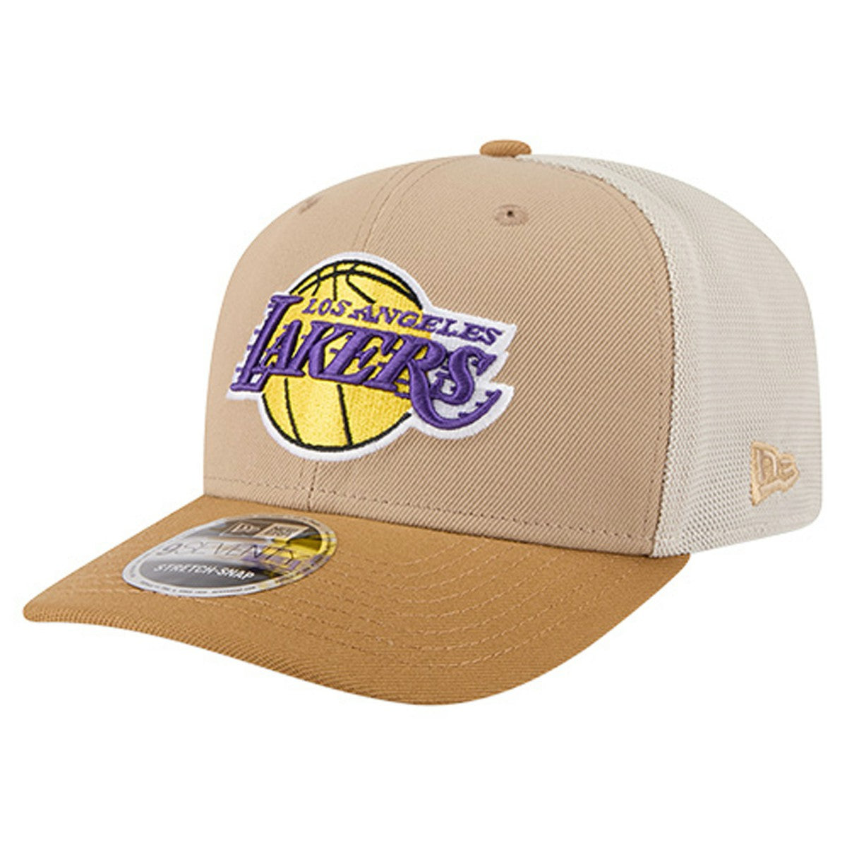 Tan/Light Brown Los Angeles Lakers Two-Tone 9SEVENTY Adjustable Trucker Hat | NBA