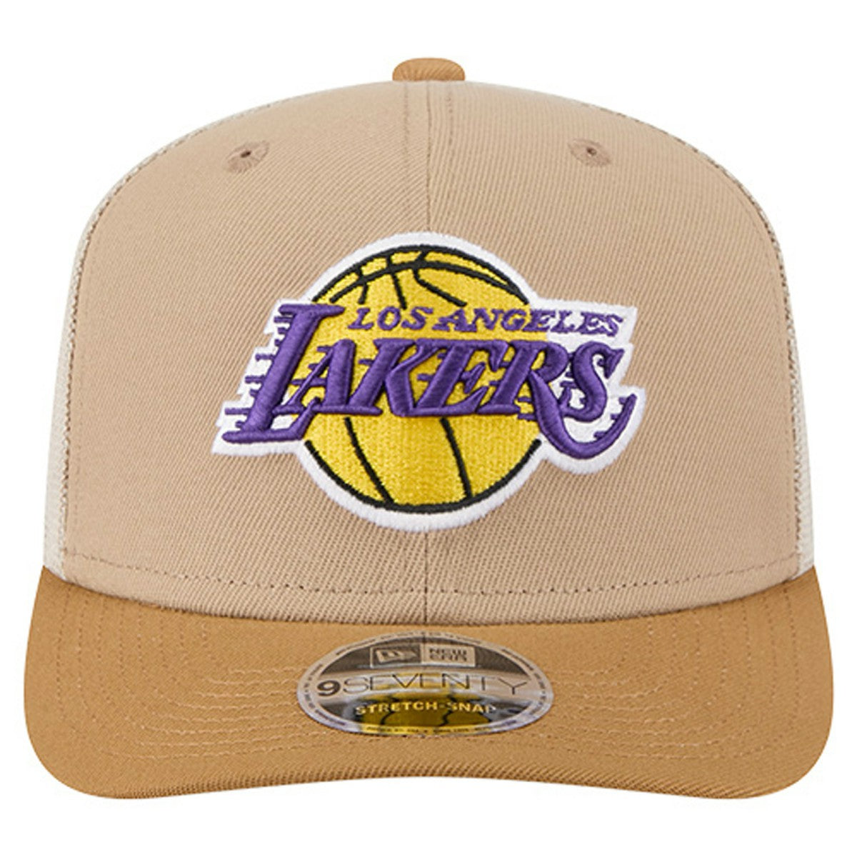 Tan/Light Brown Los Angeles Lakers Two-Tone 9SEVENTY Adjustable Trucker Hat | NBA