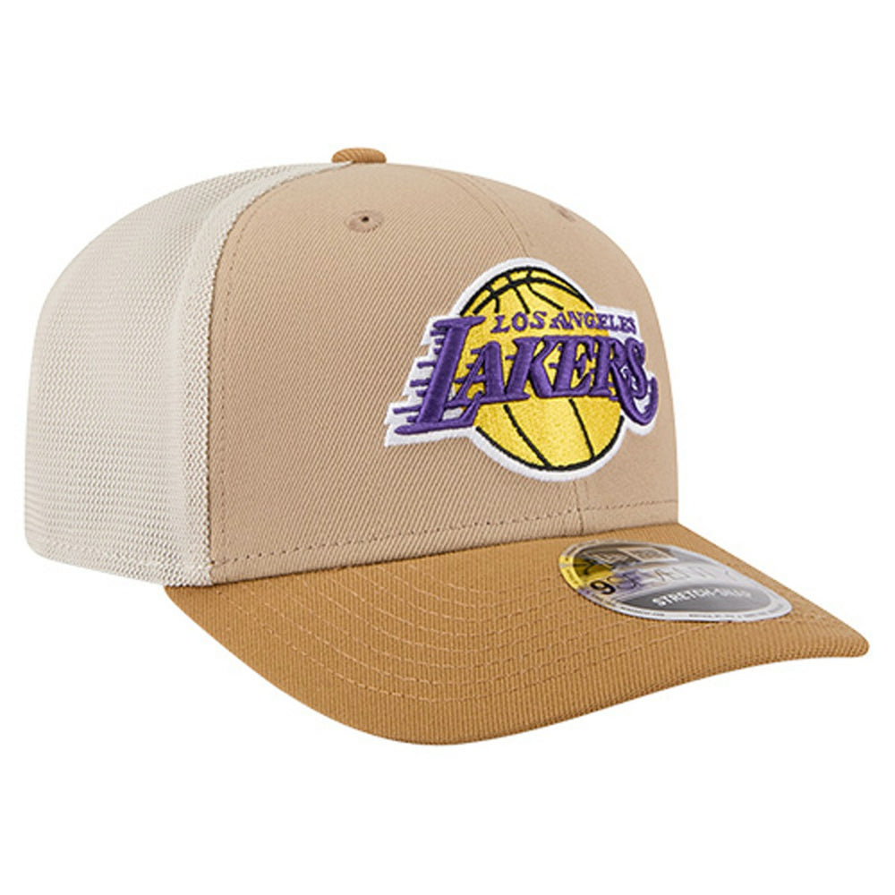 Tan/Light Brown Los Angeles Lakers Two-Tone 9SEVENTY Adjustable Trucker Hat | NBA