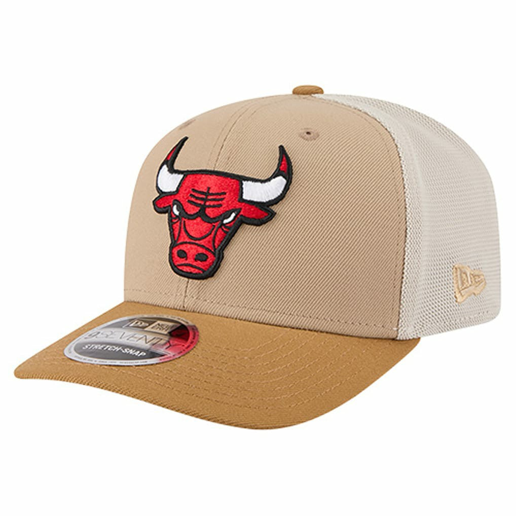Tan/Light Brown Chicago Bulls Two-Tone 9SEVENTY Adjustable Trucker Hat | NBA