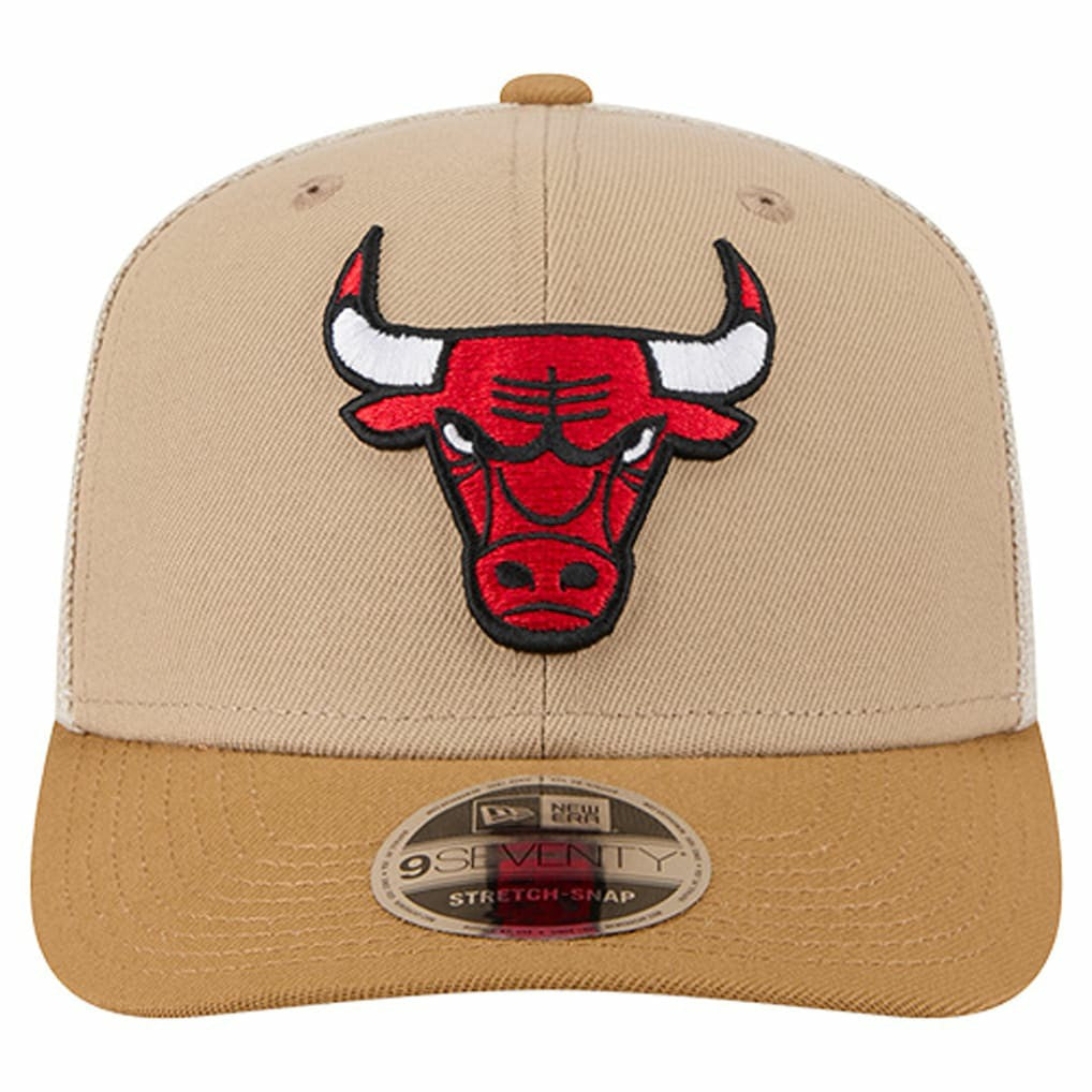 Tan/Light Brown Chicago Bulls Two-Tone 9SEVENTY Adjustable Trucker Hat | NBA