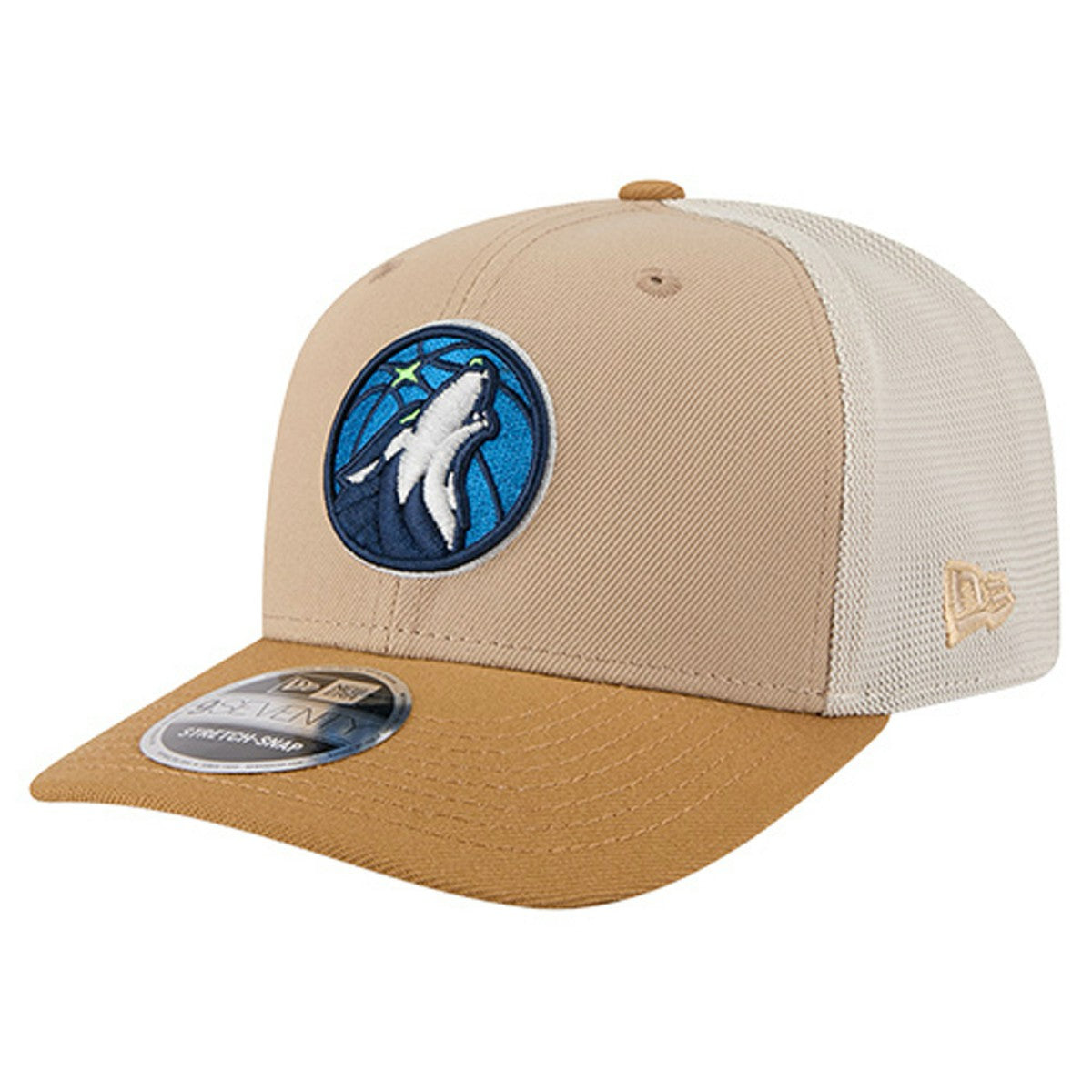Tan/Light Brown Minnesota Timberwolves Two-Tone 9SEVENTY Adjustable Trucker Hat | NBA