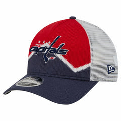 Washington Capitals New Era Hockey Sock 9FORTY A-Frame M-Crown Adjustable Trucker Hat -  NHL Hats