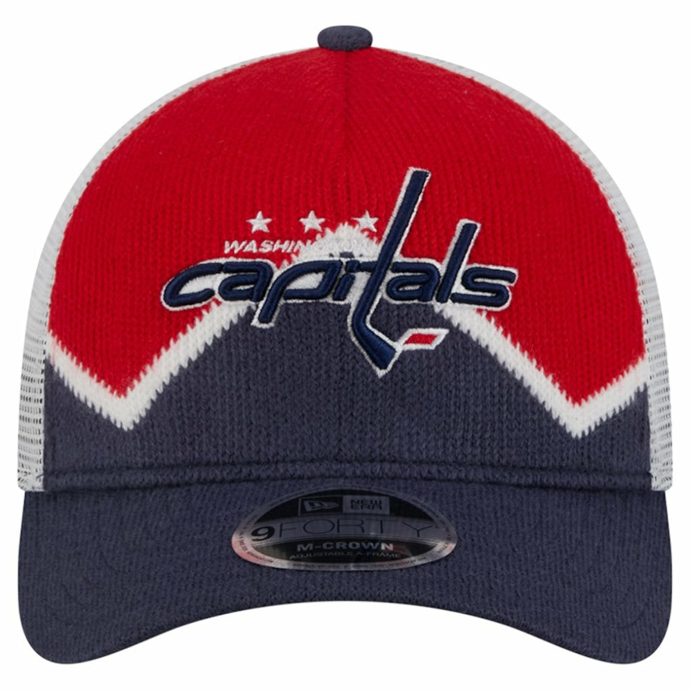 Washington Capitals New Era Hockey Sock 9FORTY A-Frame M-Crown Adjustable Trucker Hat -  NHL Hats