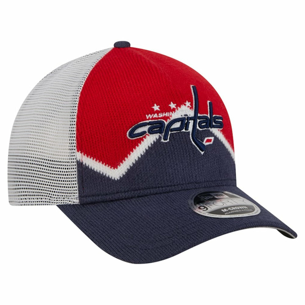 Washington Capitals New Era Hockey Sock 9FORTY A-Frame M-Crown Adjustable Trucker Hat -  NHL Hats