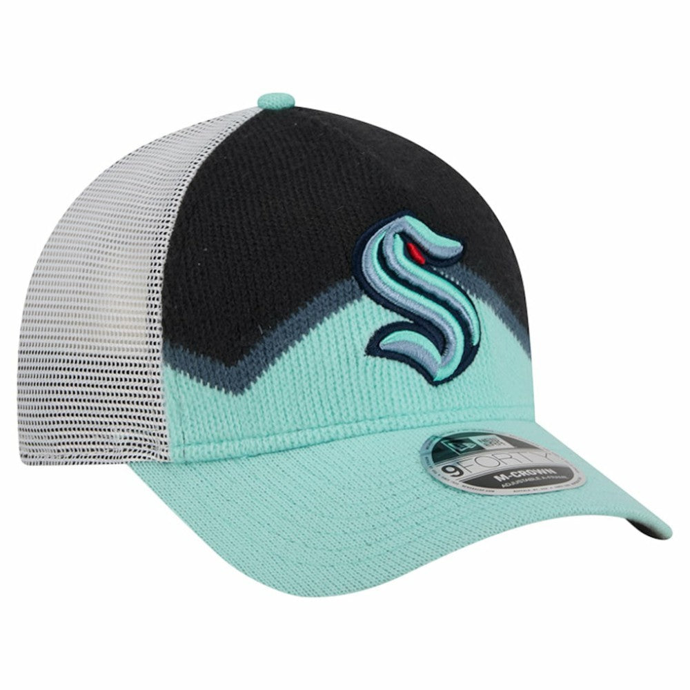 Seattle Kraken New Era Hockey Sock 9FORTY A-Frame M-Crown Adjustable Trucker Hat -  NHL Hats