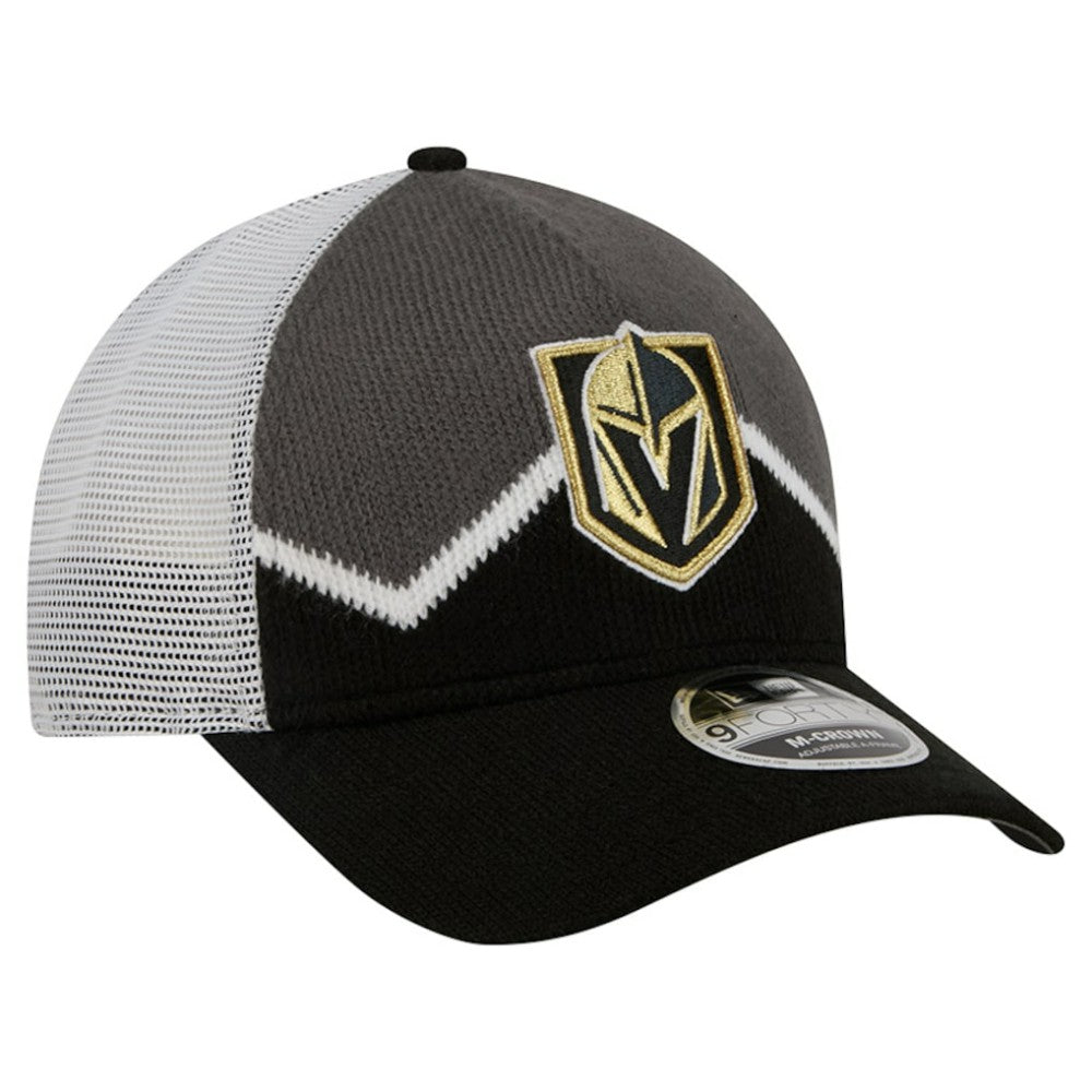 Vegas Golden Knights New Era Hockey Sock 9FORTY A-Frame M-Crown Adjustable Trucker Hat -  NHL Hats