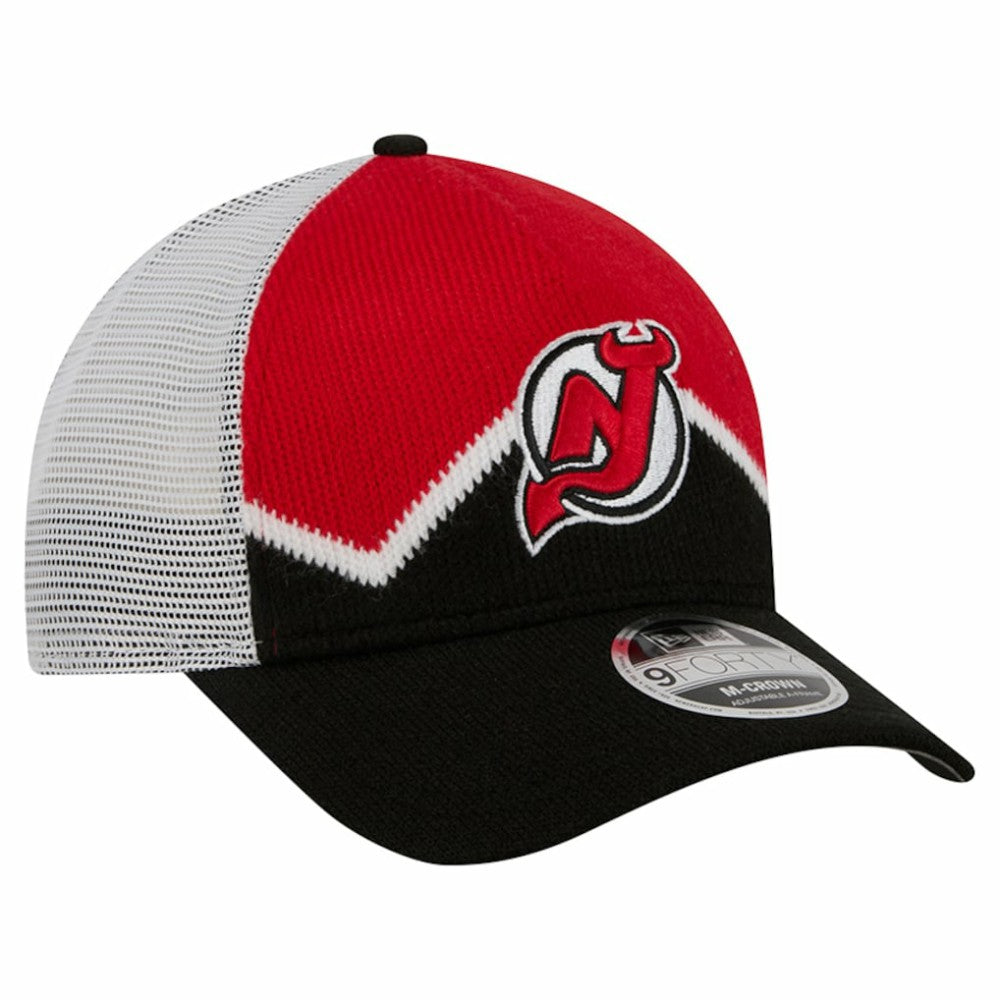 New Jersey Devils New Era Hockey Sock 9FORTY A-Frame M-Crown Adjustable Trucker Hat -  NHL Jerseys