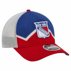 New York Rangers New Era Hockey Sock 9FORTY A-Frame M-Crown Adjustable Trucker Hat -  NHL Hats