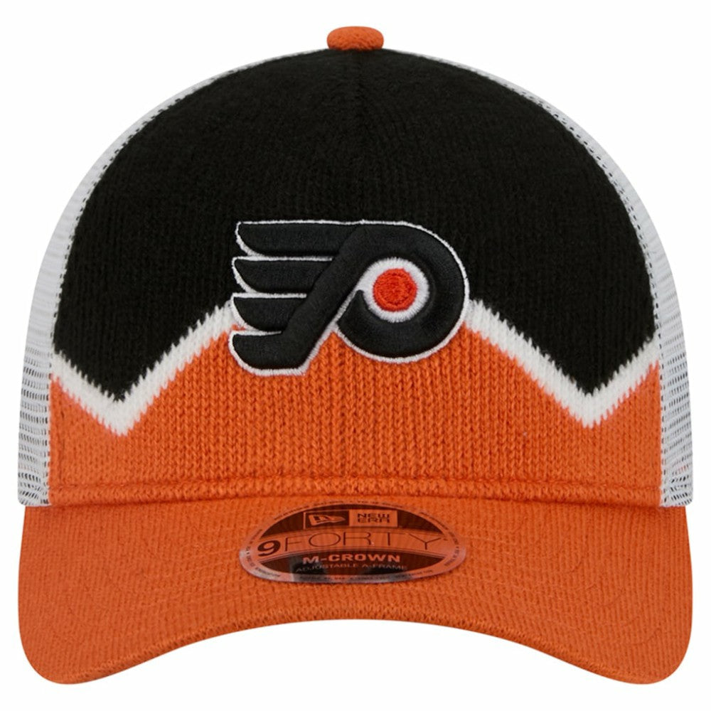 Philadelphia Flyers New Era Hockey Sock 9FORTY A-Frame M-Crown Adjustable Trucker Hat -  NHL Hats