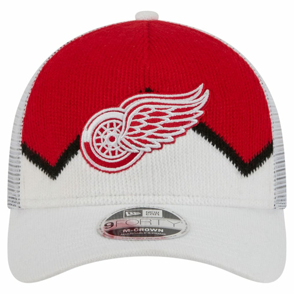 Detroit Red Wings New Era Hockey Sock 9FORTY A-Frame M-Crown Adjustable Trucker Hat -  NHL Hats