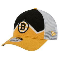 Boston Bruins New Era Hockey Sock 9FORTY A-Frame M-Crown Adjustable Trucker Hat -  NHL Hats