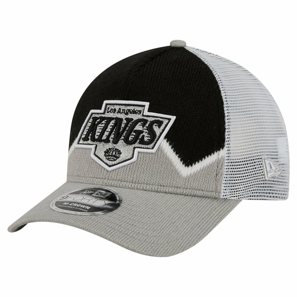 Los Angeles Kings New Era Hockey Sock 9FORTY A-Frame M-Crown Adjustable Trucker Hat -  NHL Hats