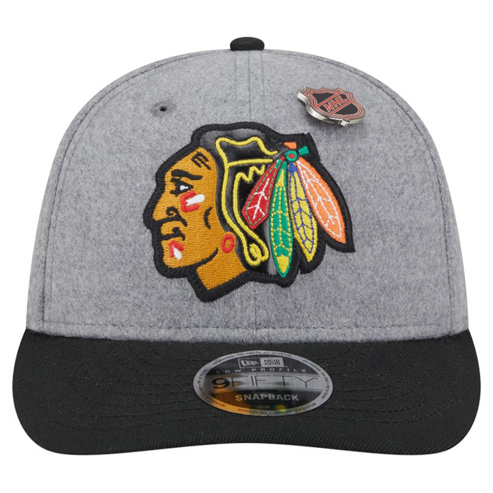 Chicago Blackhawks New Era Wool Pin Low Profile 9FIFTY Snapback Hat -  NHL Hats