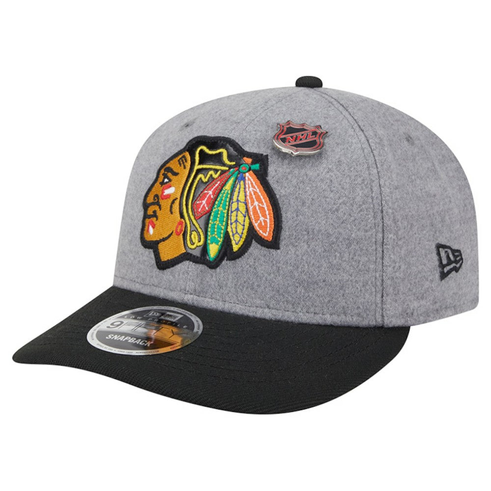 Chicago Blackhawks New Era Wool Pin Low Profile 9FIFTY Snapback Hat -  NHL Hats