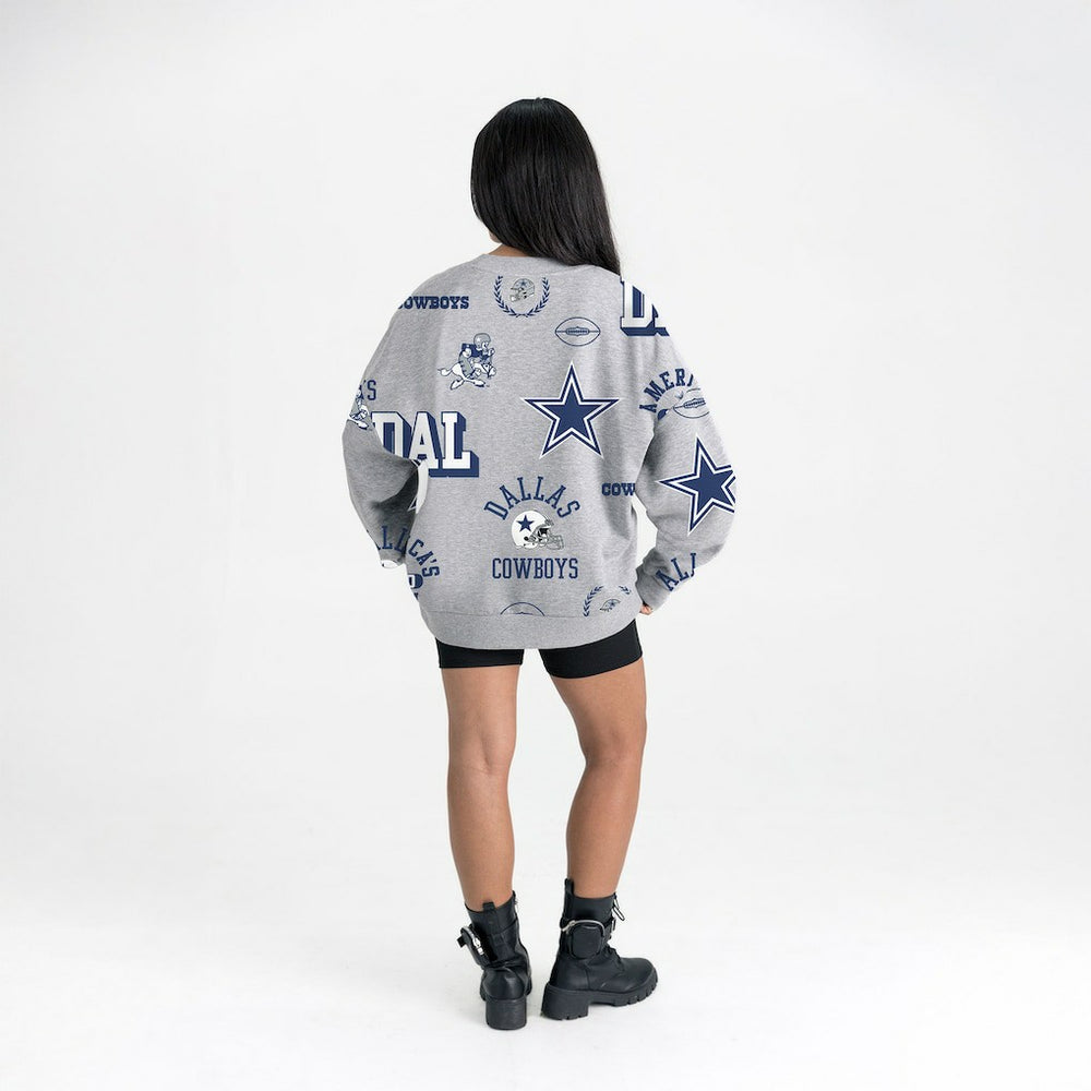 Dallas Cowboys Gameday Couture Women's Always On Repeat Fleece Sweatshirt | NFL Hot