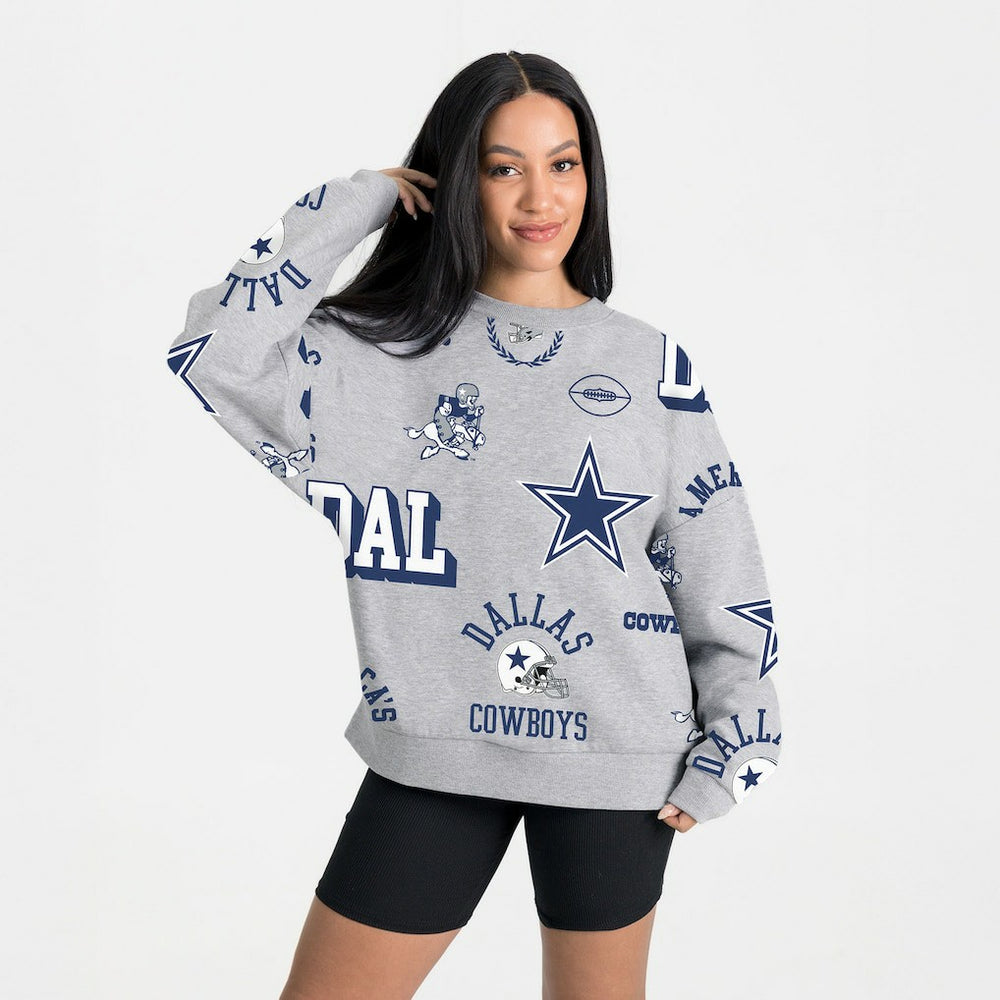 Dallas Cowboys Gameday Couture Women's Always On Repeat Fleece Sweatshirt | NFL Hot