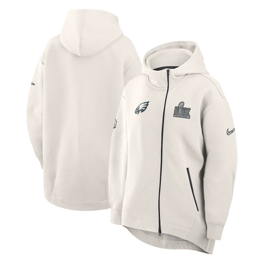 Philadelphia Eagles Women's Super Bowl LIX Opening Night Tech Fleece Full-Zip Hoodie | NFL Sale