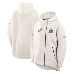 Philadelphia Eagles Women's Super Bowl LIX Opening Night Tech Fleece Full-Zip Hoodie | NFL Sale
