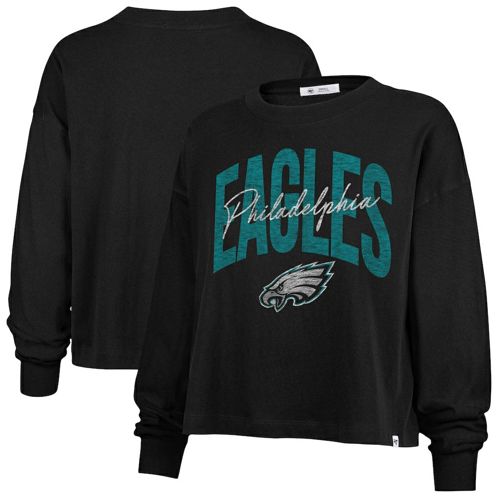 Philadelphia Eagles '47 Women's Plus Size Muse Sydney Long Sleeve T-Shirt | NFL Hot