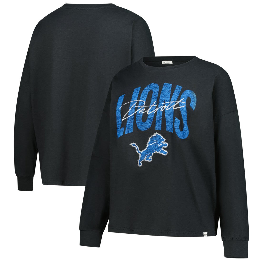 Detroit Lions '47 Women's Plus Size Muse Sydney Long Sleeve T-Shirt | NFL New