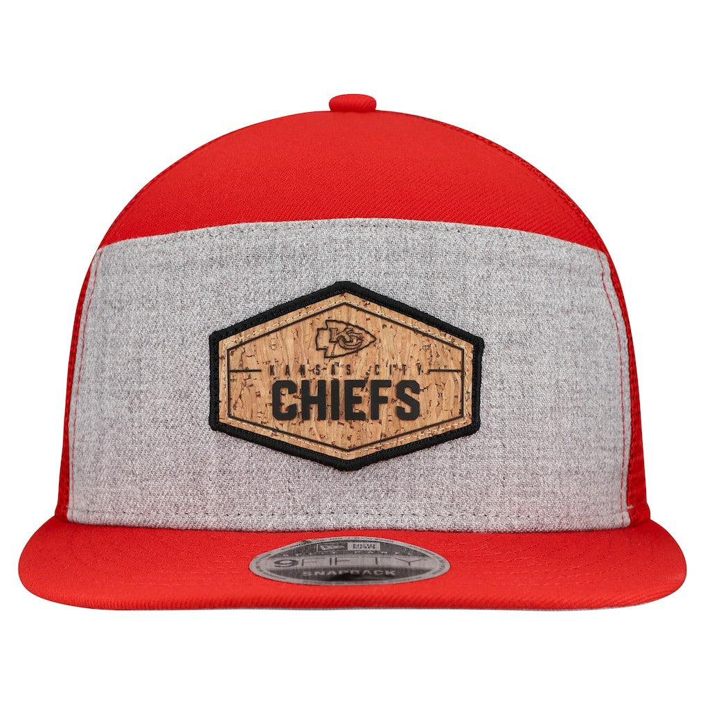 Kansas City Chiefs Cork Split Panel 9FIFTY Trucker Snapback Hat | NFL US