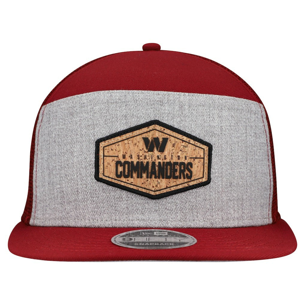 Washington Commanders Cork Split Panel 9FIFTY Trucker Snapback Hat | NFL Discount