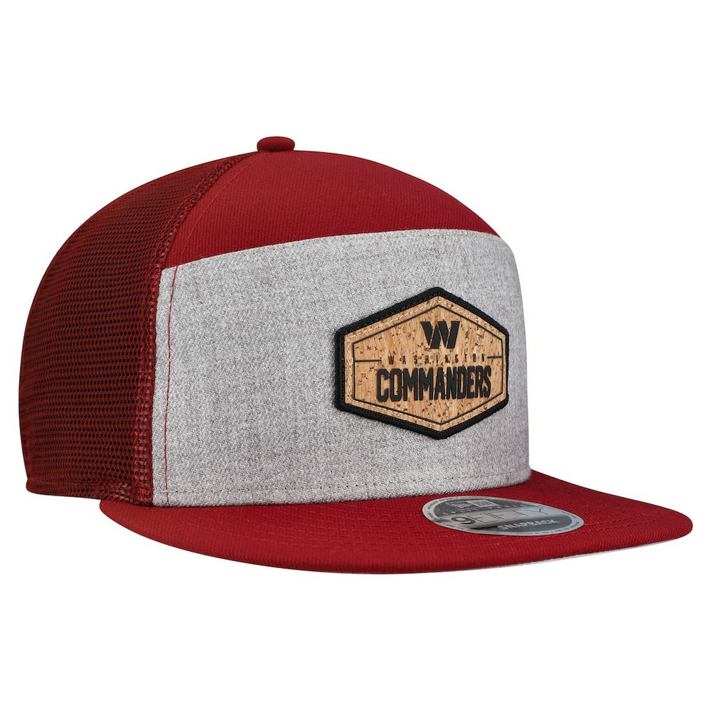 Washington Commanders Cork Split Panel 9FIFTY Trucker Snapback Hat | NFL Discount