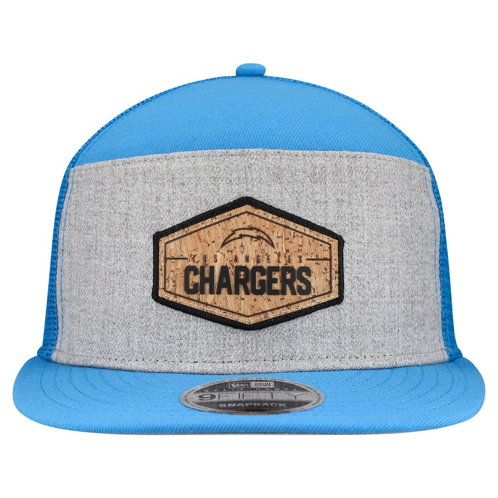 Los Angeles Chargers Cork Split Panel 9FIFTY Trucker Snapback Hat | NFL Near me