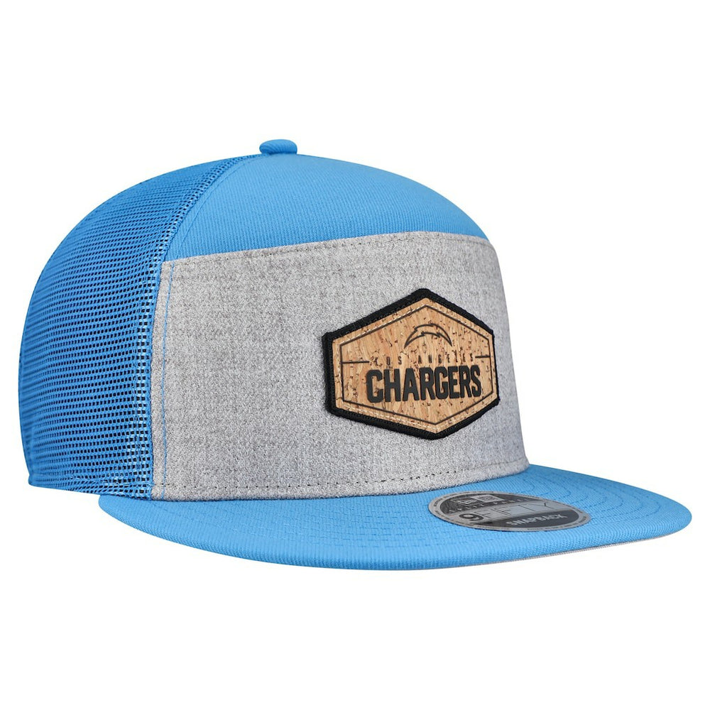 Los Angeles Chargers Cork Split Panel 9FIFTY Trucker Snapback Hat | NFL Near me
