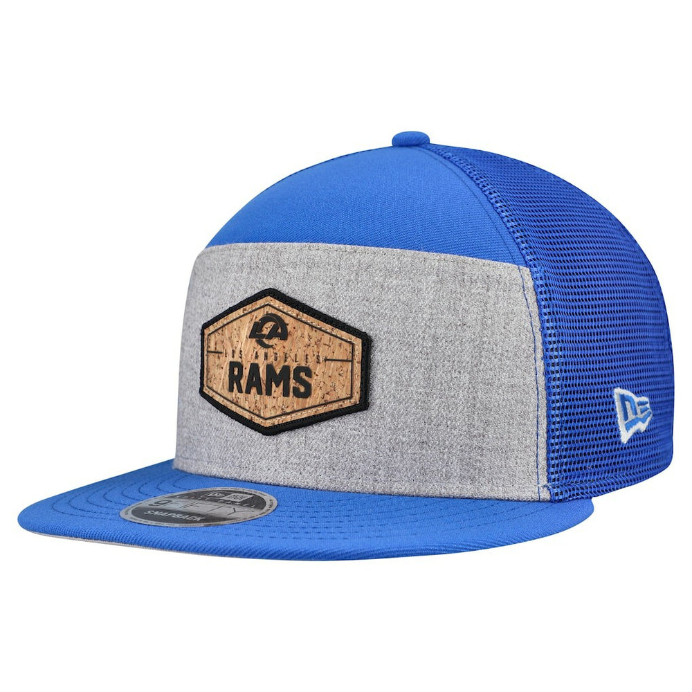 Los Angeles Rams Cork Split Panel 9FIFTY Trucker Snapback Hat | NFL US