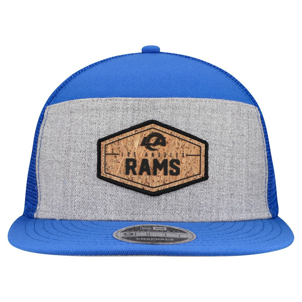 Los Angeles Rams Cork Split Panel 9FIFTY Trucker Snapback Hat | NFL US