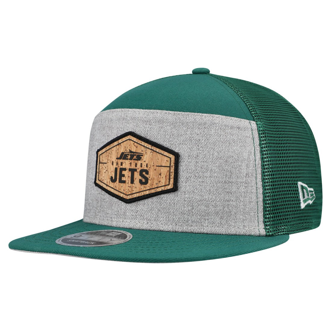 New York Jets Cork Split Panel 9FIFTY Trucker Snapback Hat | NFL Online
