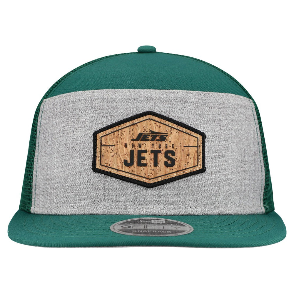 New York Jets Cork Split Panel 9FIFTY Trucker Snapback Hat | NFL Online