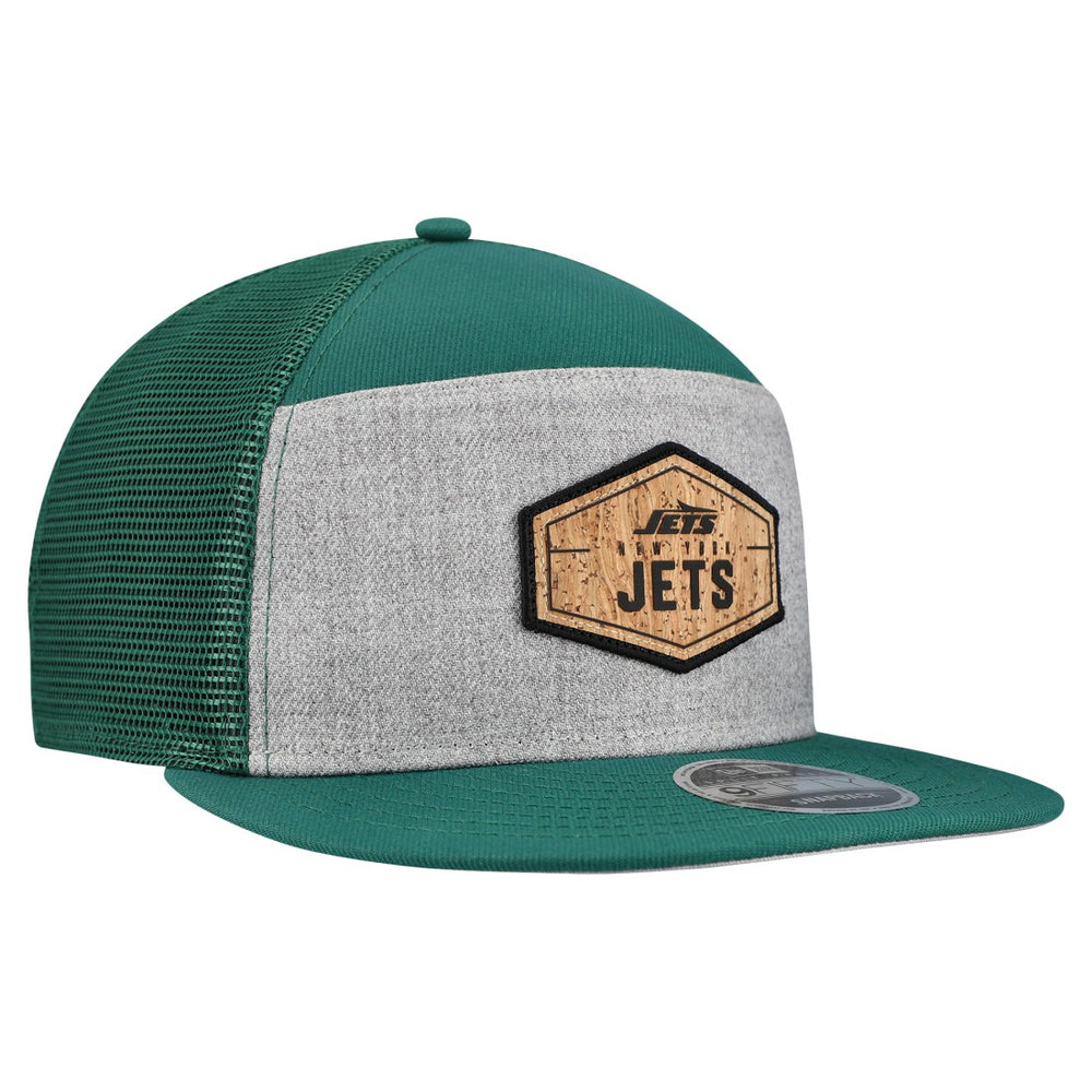 New York Jets Cork Split Panel 9FIFTY Trucker Snapback Hat | NFL Online