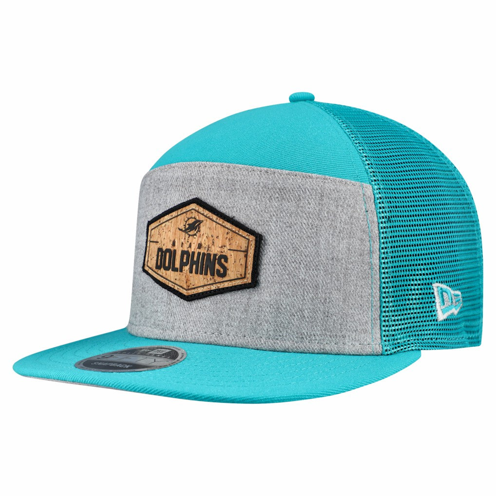 Miami Dolphins Cork Split Panel 9FIFTY Trucker Snapback Hat | NFL Near me